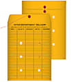 Quality Park® Interdepartment String & Button Closure Envelopes, 9" x 12", 1-Sided Narrow Rule, Brown, Box Of 100 1 thumbnail image