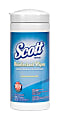 SCOTT Disinfectant Wipes, White, Pleasant Scent, 35/Canister, 12 canisters of 35 wipes each per Case. Sold as a Case