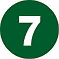 Tape Logic® Dark Green - "7" Number Labels 2", DL6775, Roll of 500 1 thumbnail image