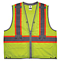 Ergodyne GloWear 8231TV Hi-Vis Tool Tethering Safety Vest, Type R, Class 2, 2X/3X, Lime 1 thumbnail image