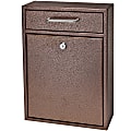 Mail Boss Locking Security Drop Box, 16 1/4"H x 11 1/4"W x 4 3/4"D, Bronze 1 thumbnail image