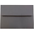 JAM Paper® Booklet Envelopes, #4 Bar (A1), Gummed Seal, Dark Gray, Pack Of 25