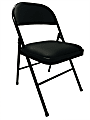 Realspace® Metal Folding Chair, Black