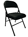 Realspace® Metal Folding Chair, Black 1 thumbnail image
