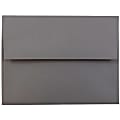 JAM Paper® Booklet Invitation Envelopes, A2, Gummed Seal, Dark Gray, Pack Of 25