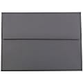 JAM Paper® Booklet Invitation Envelopes, A6, Gummed Seal, Dark Gray, Pack Of 25