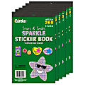 Eureka Sticker Books, Stars & Smiles Sparkle, 268 Stickers Per Book, Pack Of 6 Books