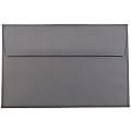 JAM Paper® Booklet Invitation Envelopes, A9, Gummed Seal, Dark Gray, Pack Of 25