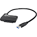 SIIG USB 3.0 to SATA 6Gb/s Adapter - 1.35 ft SATA/USB Data Transfer Cable for Hard Drive, Desktop Computer, Notebook - First End: 1 x Type A Male USB - Second End: 1 x SATA Female, Second End: 1 x SATA Female Power - Black - 1 Pack
