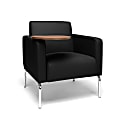 OFM Triumph Series Lounge Chair With Tablet, Bronze Tablet, Black/Chrome