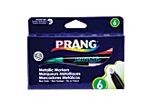 Prang® Metallic Markers, Bullet Point, Assorted Colors, Pack Of 6 1 thumbnail image