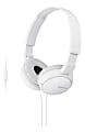 Sony® ZX On-Ear Monitor Headphones, White, MDRZX110AP/W 1 thumbnail image