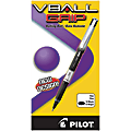 Pilot® V-Ball Grip™ Liquid Ink Rollerball Pens, Fine Point, 0.7 mm, Metallic Silver/Gray Barrel, Black Ink, Pack Of 12 Pens