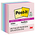 Post-it® Recycled Super Sticky Notes, 4 in x 4 in, 6 Pads, 90 Sheets/Pad, 30% Recycled, Lined, 2x the Sticking Power, Back to School Supplies for Students, Sticky Notes for Textbooks, Notebooks, Walls and Vertical Surfaces, Wanderlust Pastels Collection 1 thumbnail image
