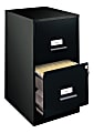 Realspace® 18”D Vertical 2-Drawer File Cabinet, Metal, Black