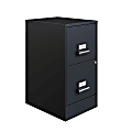 Realspace® 18”D Vertical 2-Drawer File Cabinet, Black