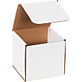 Partners Brand Corrugated Mailers 6" x 6" x 6", White, Bundle of 50