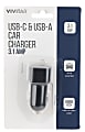 Vivitar USB-C And USB-A Car Charger, Black, NIL6003-BLK-STK-24 1 thumbnail image