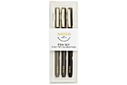 Noted by Post-it® Felt Tip Pens, Fine Point, 0.5 mm, Black/Gray, Pack Of 3 Pens 1 thumbnail image