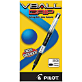 Pilot® V-Ball Grip™ Liquid Ink Rollerball Pens, Extra Fine Point, 0.5 mm, Metallic Silver/Gray Barrel, Black Ink, Pack Of 12 Pens