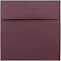 JAM Paper® Color Square Invitation Envelopes, 8 1/2" x 8 1/2", Gummed Seal, Burgundy, Pack Of 25 1 thumbnail image