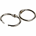 CLI Multipurpose Book Rings - 0.5" Diameter - Round - Silver - Steel - 100 / Box