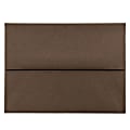 JAM Paper® Booklet Invitation Envelopes, A2, Gummed Seal, 100% Recycled, Chocolate Brown, Pack Of 25