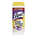 Lysol Dual Action Wipes - For Multi Surface - Citrus Scent - 35 / Canister - 1 Each - White/Purple