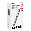 uni-ball® Vision™ Elite™ Liquid Ink Rollerball Pens, Bold Point, 0.8 mm, White Barrel, Red Ink, Pack Of 12