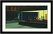 Amanti Art Nighthawks, 1942 Framed Art Print By Edward Hopper, 26 3/4"H x 42 1/4"W, Black 1 thumbnail image