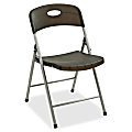 Lorell® Translucent Folding Chairs, Smoke, Set Of 4 Chairs