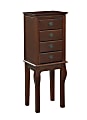 Linon Diamond Jewelry Armoire, Espresso