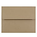 JAM Paper® Booklet Invitation Envelopes, Gummed Seal, A2, 100% Recycled, Light Brown, Pack Of 25