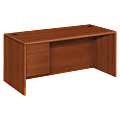 HON® 10700 Series Laminate Left Pedestal Desk, Cognac