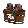 Nostalgia Electrics 4-Qt Double-Flavor Ice Cream Maker, Brown 1 thumbnail image