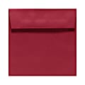 LUX Square Envelopes, 5 1/2" x 5 1/2", Peel & Press Closure, Garnet Red, Pack Of 1,000