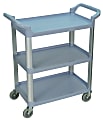 Luxor 3-Shelf Serving Cart, 36 3/4"H x 33 1/2"W x 16 3/4"D, Gray 1 thumbnail image