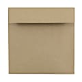 JAM Paper® Square Invitation Envelopes #6, Gummed Seal, 100% Recycled, Brown Kraft Paper Bag, Pack Of 25