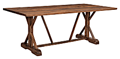 Coast to Coast Carson Exotic Sheesham Wood Dining Table, 30”H x 80"W x 40"D, Brownstone Chatter