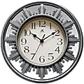 Infinity Instruments City Road 12" Round Wall Clock, Pewter