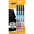 BIC® Star Wars™ Ballpoint Pens, Medium Point, 1.0 mm, Assorted Barrel Colors, Black Ink, Pack Of 4 1 thumbnail image