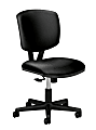 HON® Volt 5703 Bonded Leather Low-Back Chair, Black