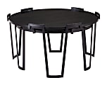 Zuo Modern Nesting Coffee Tables, Round, Black, Set Of 2 Tables