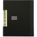 TOPS Idea Collective Wirebound Notebook - Twin Wirebound - Ruled - 6" x 8" - Black Cover - Hard Cover, Expandable Pocket - 1Each