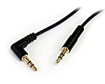 StarTech.com 1 ft Slim 3.5mm to Right Angle Stereo Audio Cable - M/M - Easily connect an iPod® or other MP3 player to a car stereo