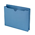 Smead® Expanding Reinforced Top-Tab File Jackets, 2" Expansion, Letter Size, Blue, Box Of 50