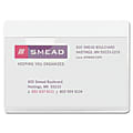 Smead® Self-Adhesive Poly Pockets, 3" x 4-1/16", Clear, Business Card Size, Box Of 100