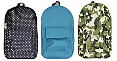 Inkology Mini Backpack Pencil Pouches, 1/2"H x 6"W x 7-1/2"D, Assorted Colors, Pack Of 12 Pouches 1 thumbnail image