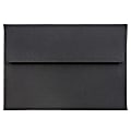 JAM Paper® Booklet Envelopes, #4 Bar (A1), Gummed Seal, 30% Recycled, Black, Pack Of 25 1 thumbnail image
