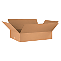 Partners Brand Flat Corrugated Boxes, 36" x 24" x 8", Kraft, Bundle of 10